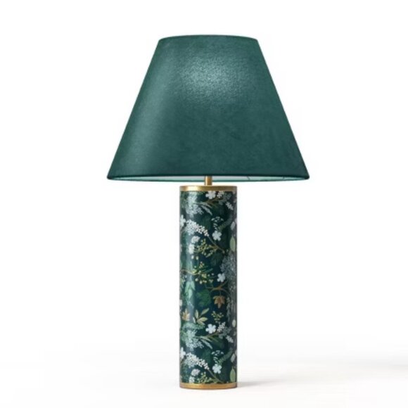 Rifle Paper Co. x Target Floral Lamp with Velvet Lampshade NEW WITH‎ TAG - Picture 1 of 3